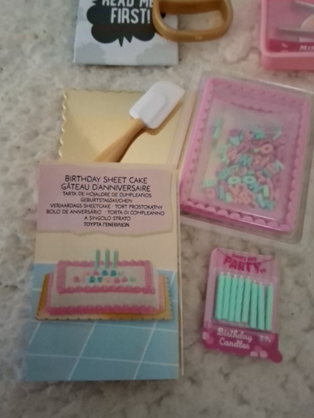 Open Miniverse Make It Mini from Scratch BIRTHDAY SHEET CAKE **Complete**